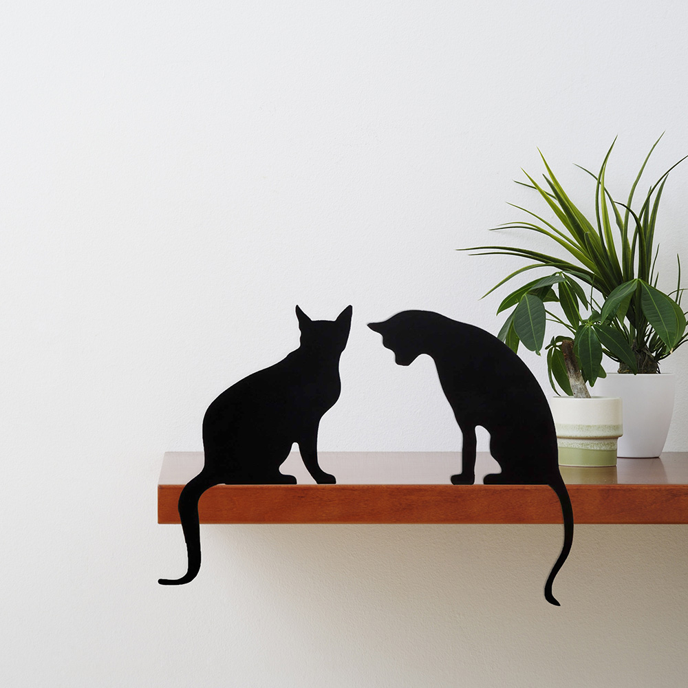 זוג פסלוני חתולים למדף Duo Meow