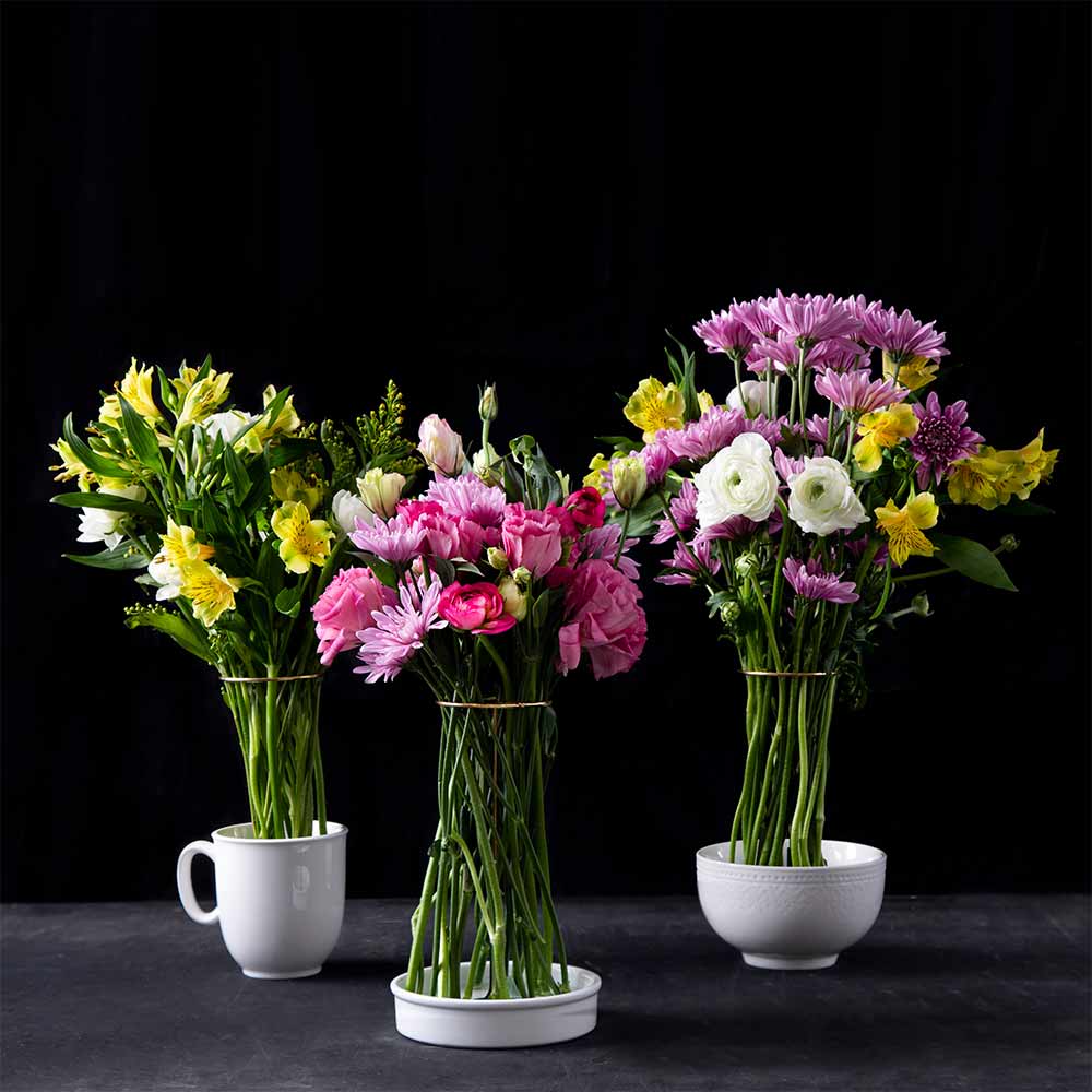 אגרטל מינימליסטי ליצירת סידור פרחים Invisivase