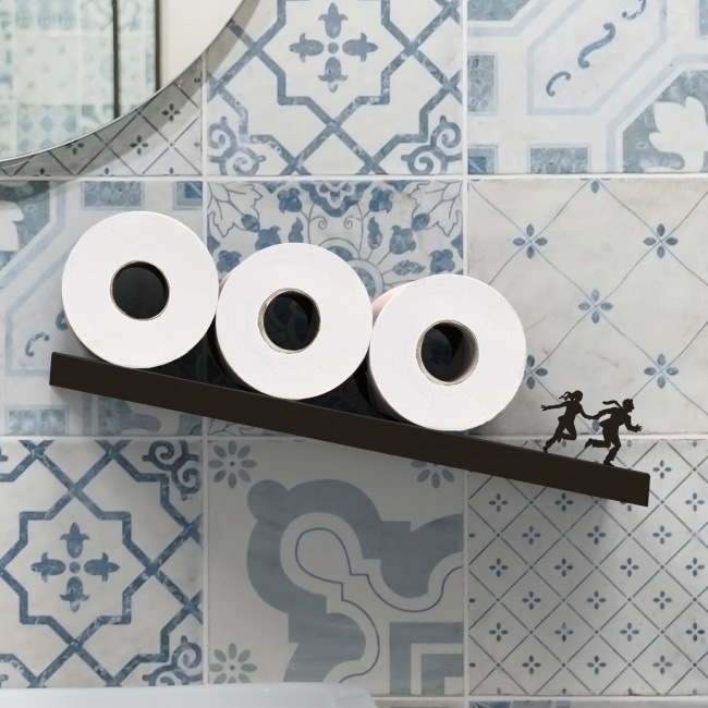 מפולת - מדף אלכסוני לאחסון גלילי נייר טואלט