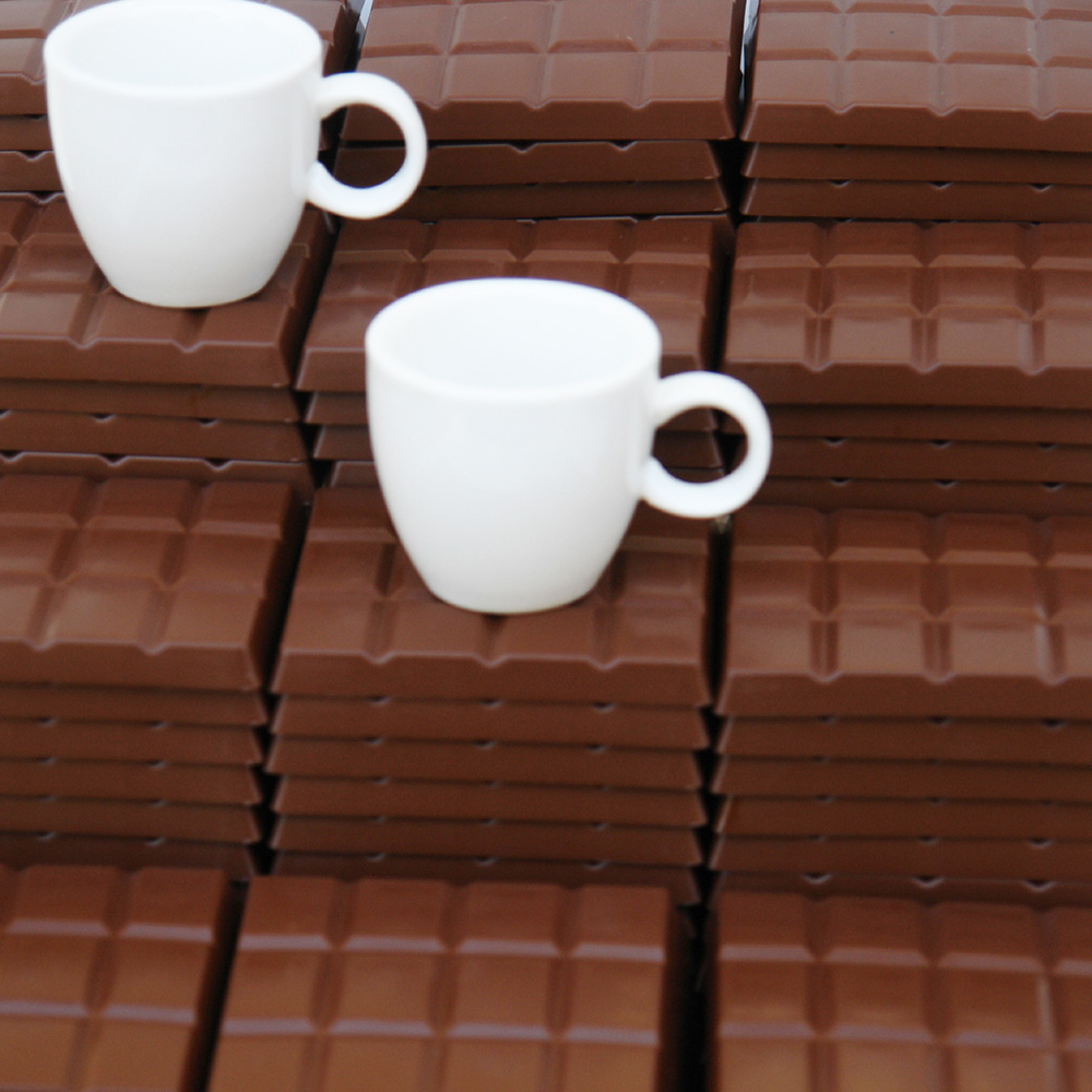 תחתיות לקפה בעיצוב שוקולד