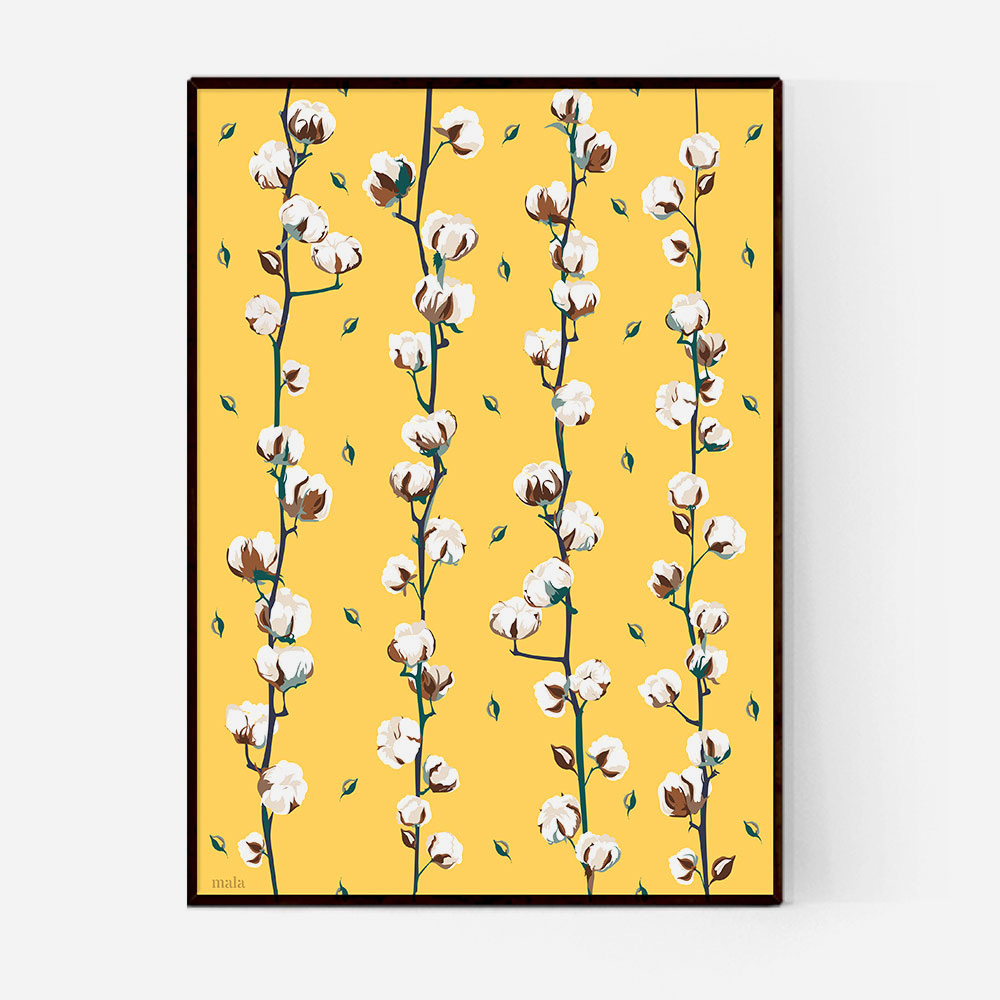Cotton Blossom - הדפס כותנה בצהוב