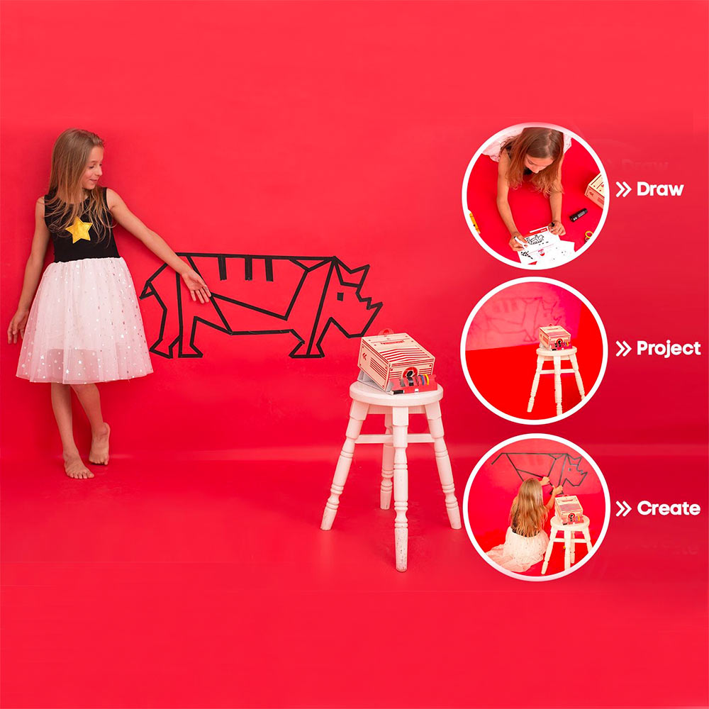 גראפיטייפ - מקרן גרפיטי עם וושי טייפ