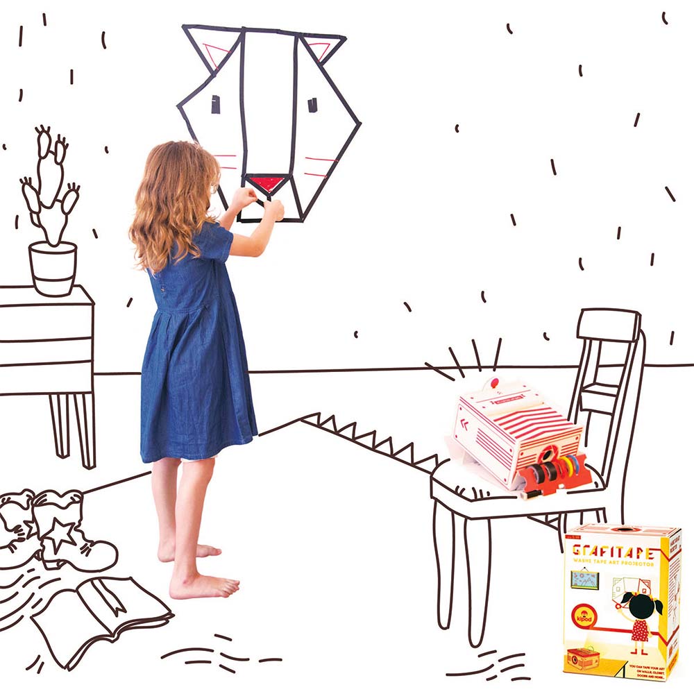 גראפיטייפ - מקרן גרפיטי עם וושי טייפ