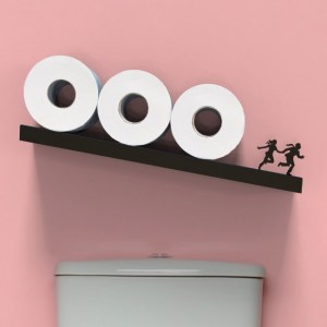 מפולת - מדף אלכסוני לאחסון גלילי נייר טואלט