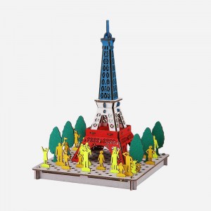 מגדל אייפל להרכבה בתלת-ממד - אומנות יפנית בקרטון