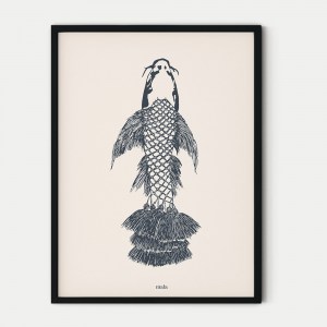 Japanese Koi Fish - הדפס דג מקרמה