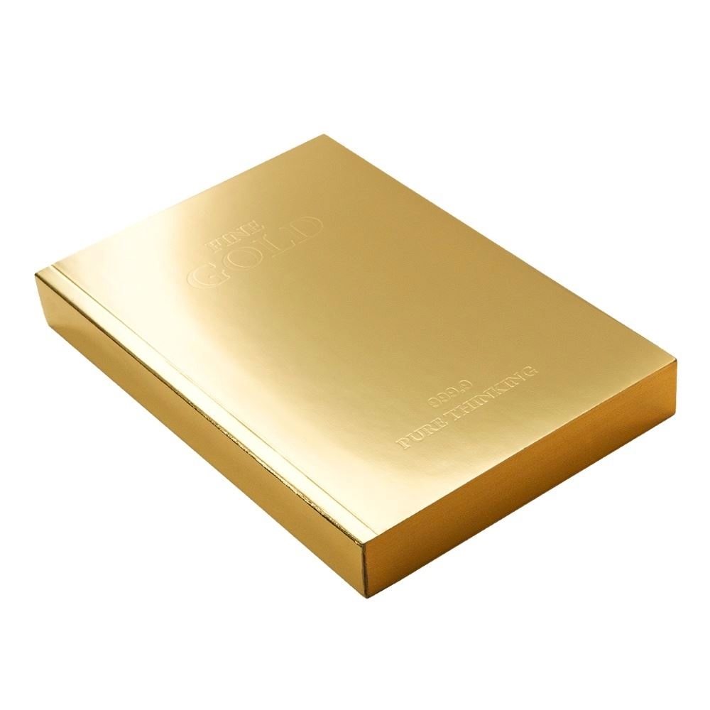 מחברת מעוצבת כמטיל זהב Slab Gold A6