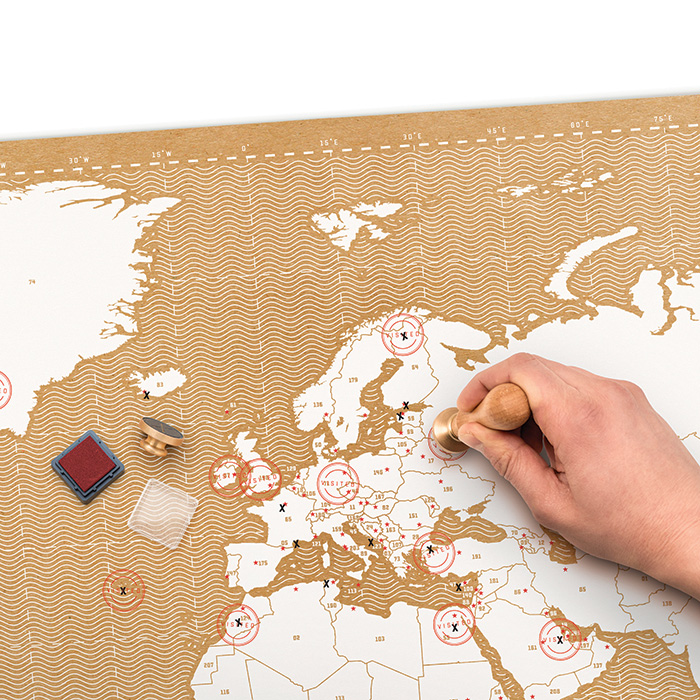 מפת עולם חותמות Stamp Map