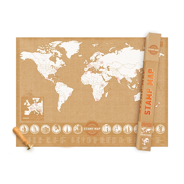 מפת עולם חותמות Stamp Map